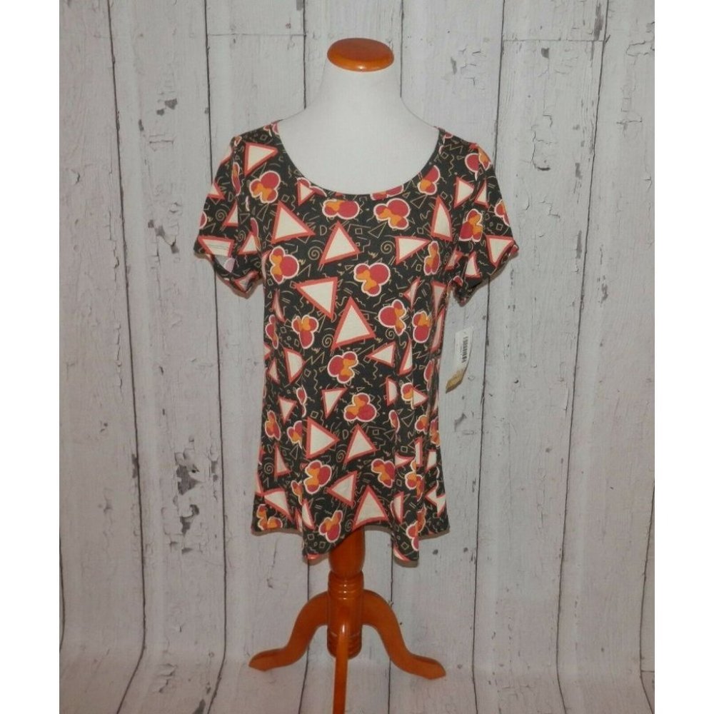 NEW Lularoe Womens Large Minnie Mouse Print Hi Low Long Classic T Shirt Top 3545